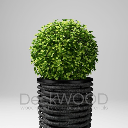 Вазон высокий высота 810 мм диаметр 440 мм DeckWOOD белый