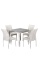 Комплект плетеной мебели T257C/Y380-W85-90x90 4Pcs Latte