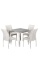 Комплект плетеной мебели T257C/Y380-W85-90x90 4Pcs Latte