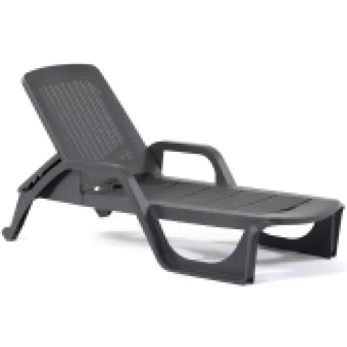 Шезлонг из искусственного ротанга B:rattan Nilo коричневый