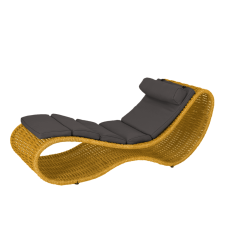 Плетеный шезлонг DeckWOOD 1950 х 770 х 750мм Wave pool желтый