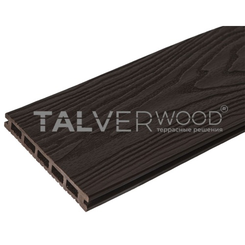 Террасная доска двухсторонняя венге TalverWood 3D 150*25 мм (6 м) 3D текстура дерева, м.пог