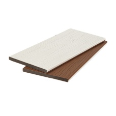 Универсальная доска заборная/подступенок двухсторонняя co-extrusion 11*140*2900мм 3D текстура дерева PREMIUM (2 стороны/2 цвета), м.пог, песочный+белый