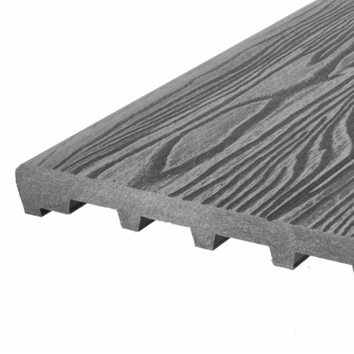 Ступень полнотелая 3D 320*25*4000мм брашированная, м.пог, Серый