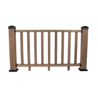 Ограждение из ДПК 3D TalverWood 125х960х1575мм (с одним столбом на 100мм), Орех