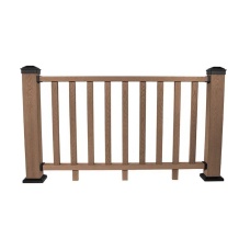 Ограждение из ДПК 3D TalverWood 125х960х1575мм (с одним столбом на 100мм), Орех